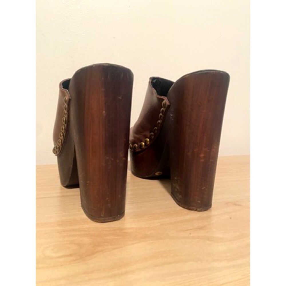 Charles David Platform Clogs – Brown Leather size 7 - Picture 6 of 8